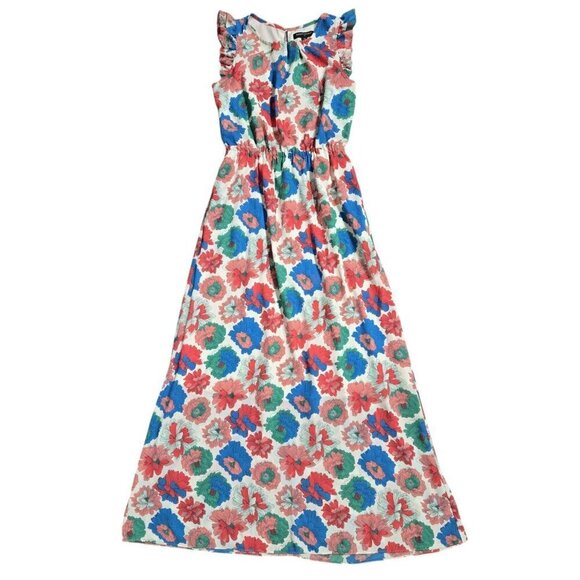 Banana Republic Multicolor Floral Sleeveless Maxi Dress Romantic Wedding Guest - Picture 1 of 9